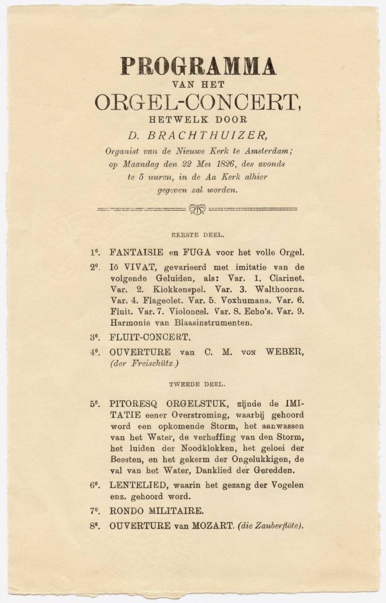 Programma Dani&euml;l Brachthuizer