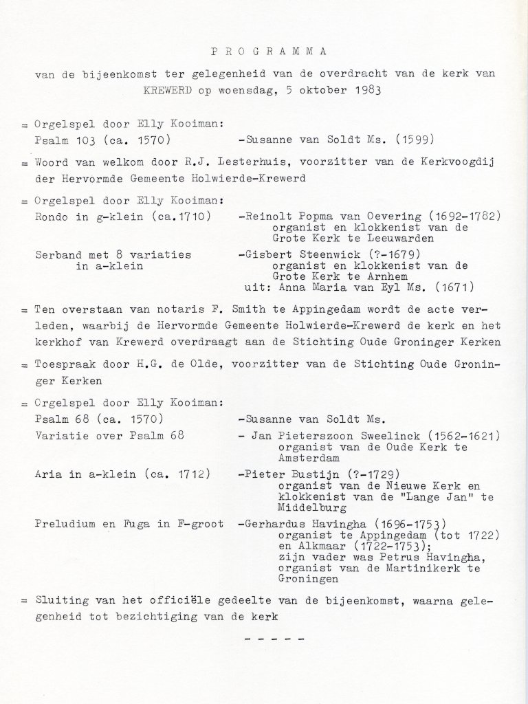 Programma overdracht