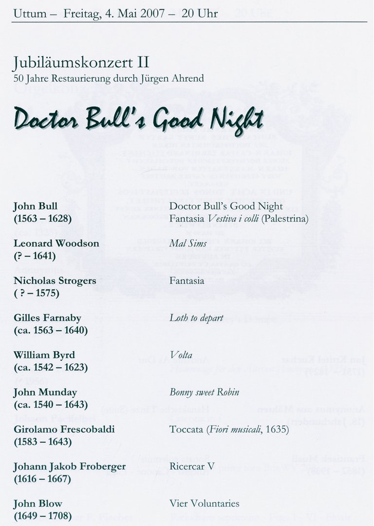 Programma Gustav Leonhardt 4 mei 2007