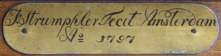 Strumphler Fecit Amsterdam 1797