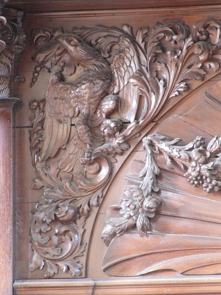 Der Aa-kerk Groningen Snijwerk onder RP met adelaar