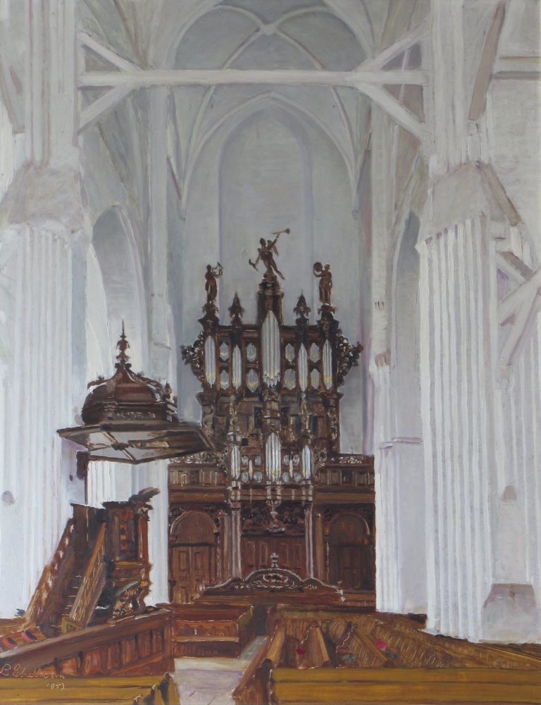 Der Aa-kerk Schilderij Eikelboom 1957 Schnitgerorgel 1702