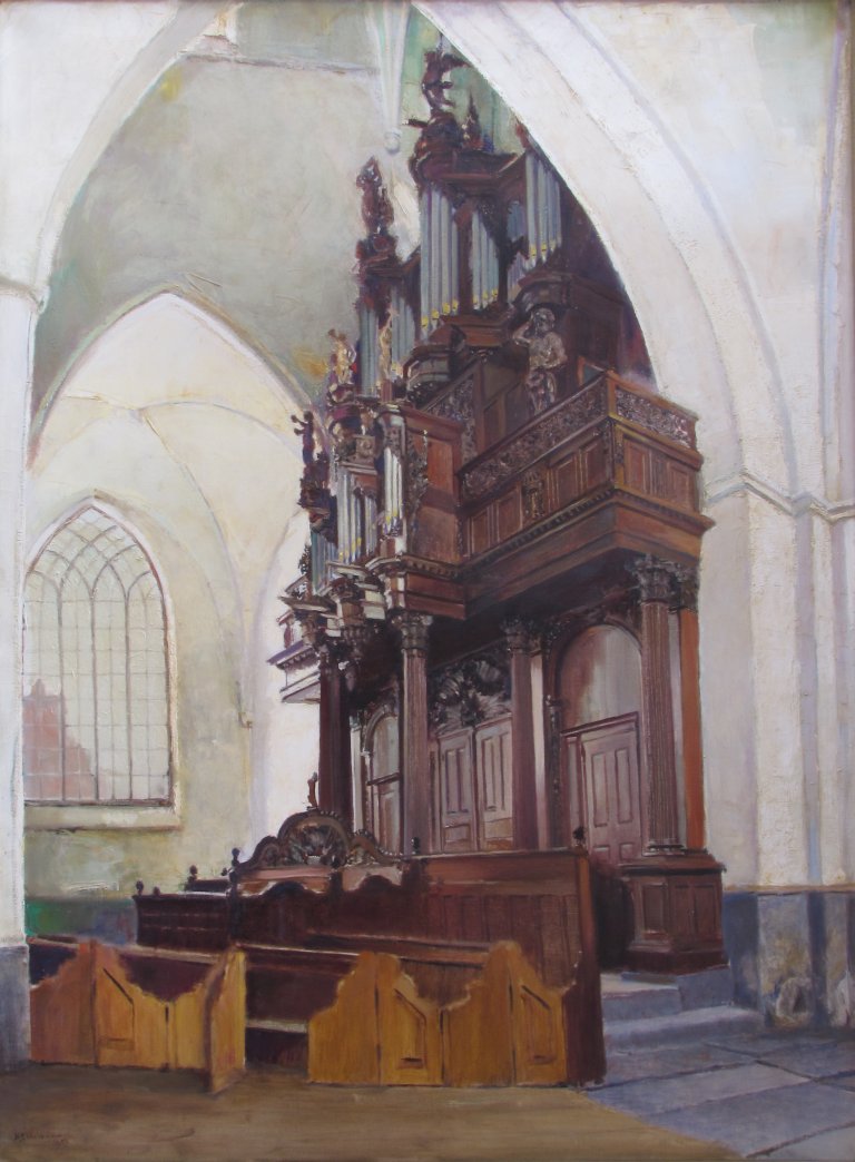 Der Aa-kerk Schilderij Eikelboom 1959 Schnitgerorgel 1702