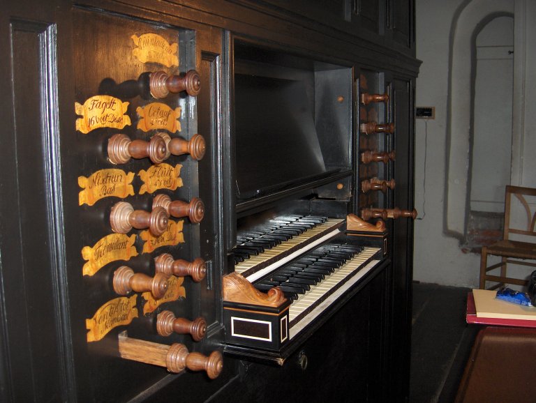 Pelstergasthuiskerk Groningen Schnitgerorgel 1693 Klaviatuur