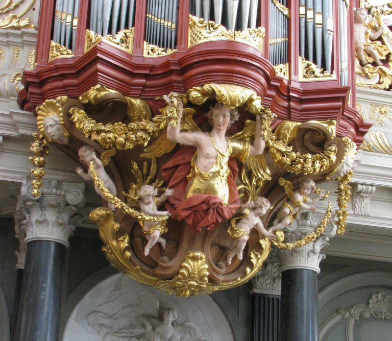 Lampet onder het Rugpositief