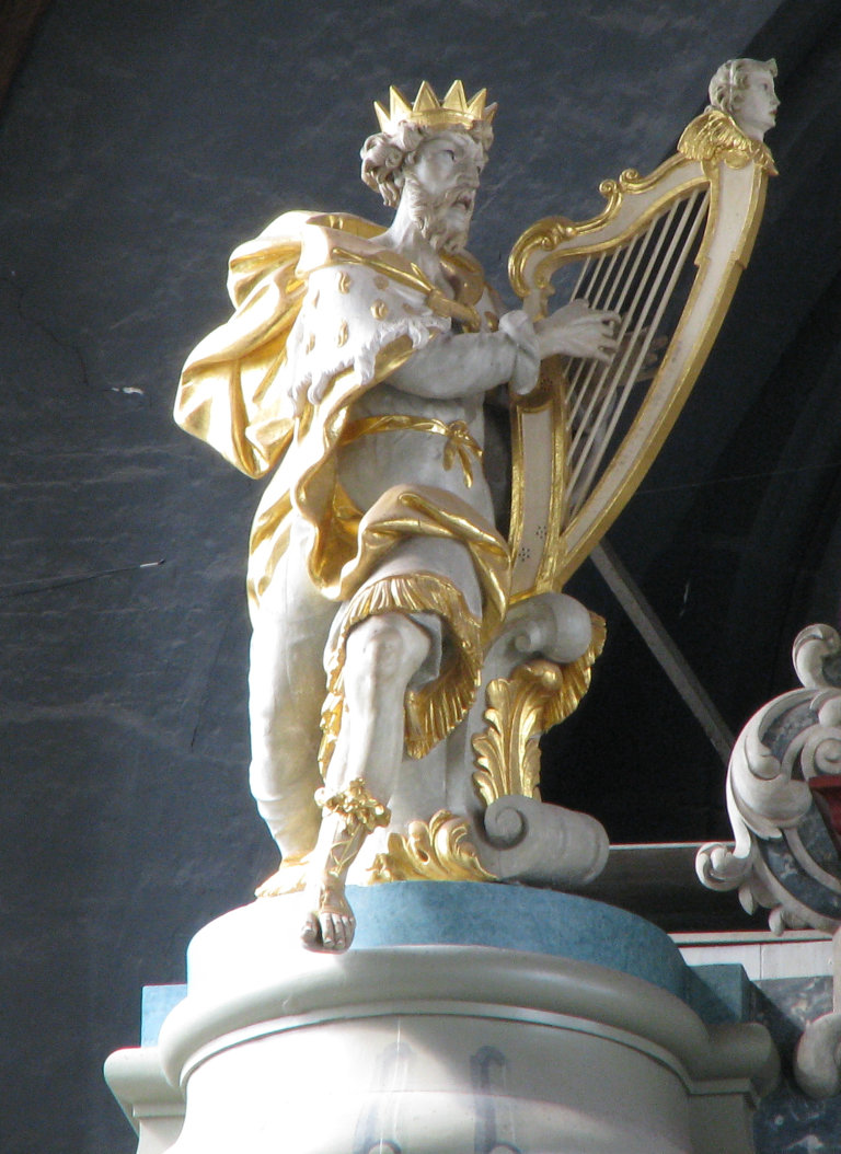 Koning David met harp 
