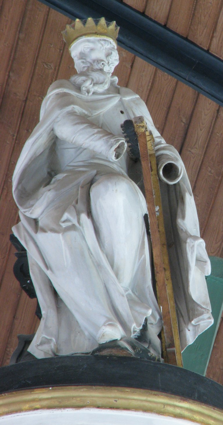 Koning David met harp