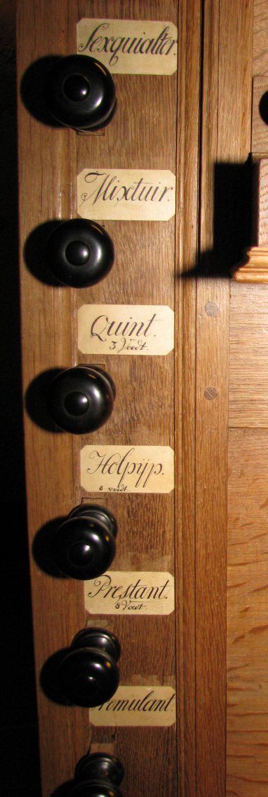 Registeropschriften Hoofdwerk links onder 