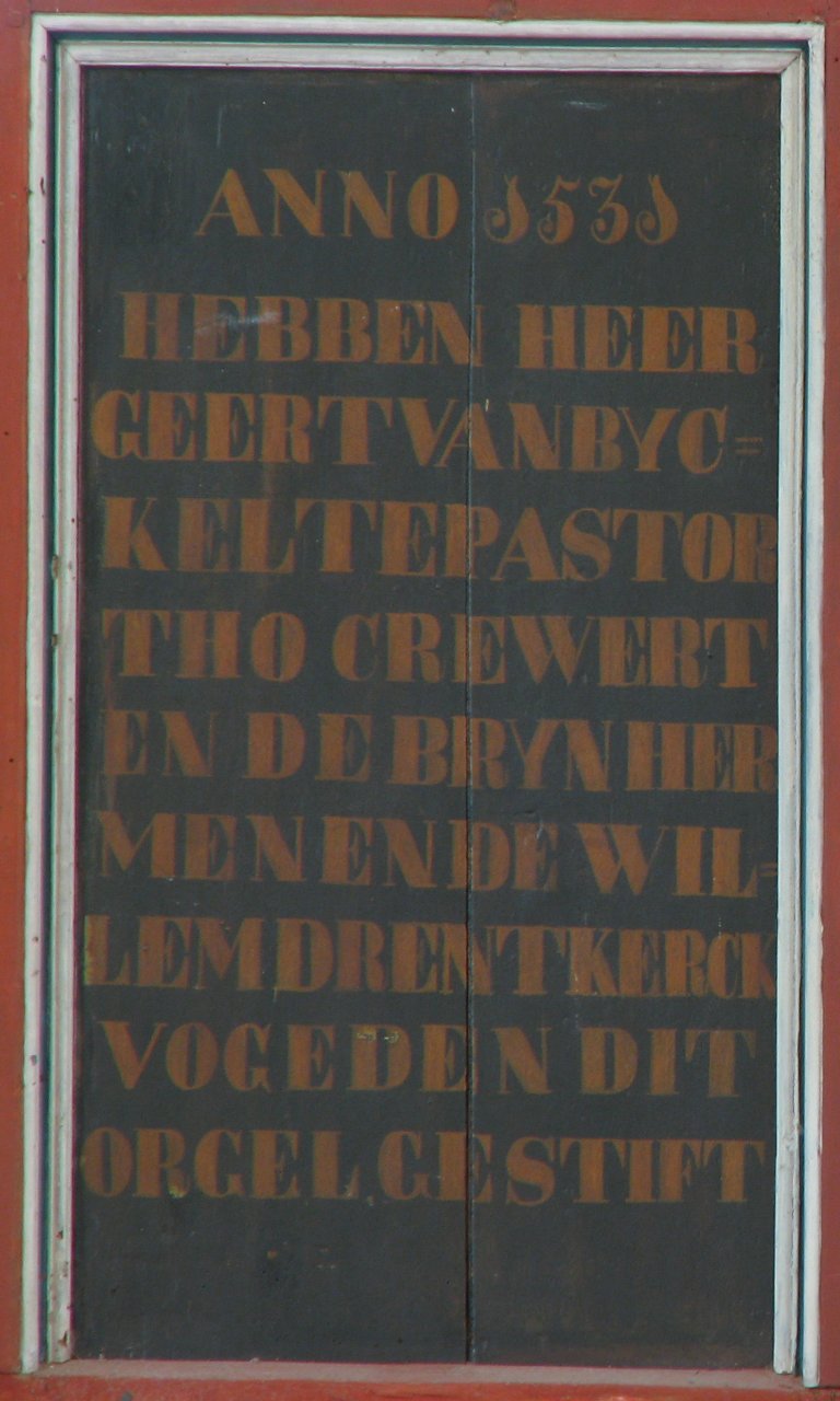 Dorpskerk Krewerd Tekst Anno 1531 