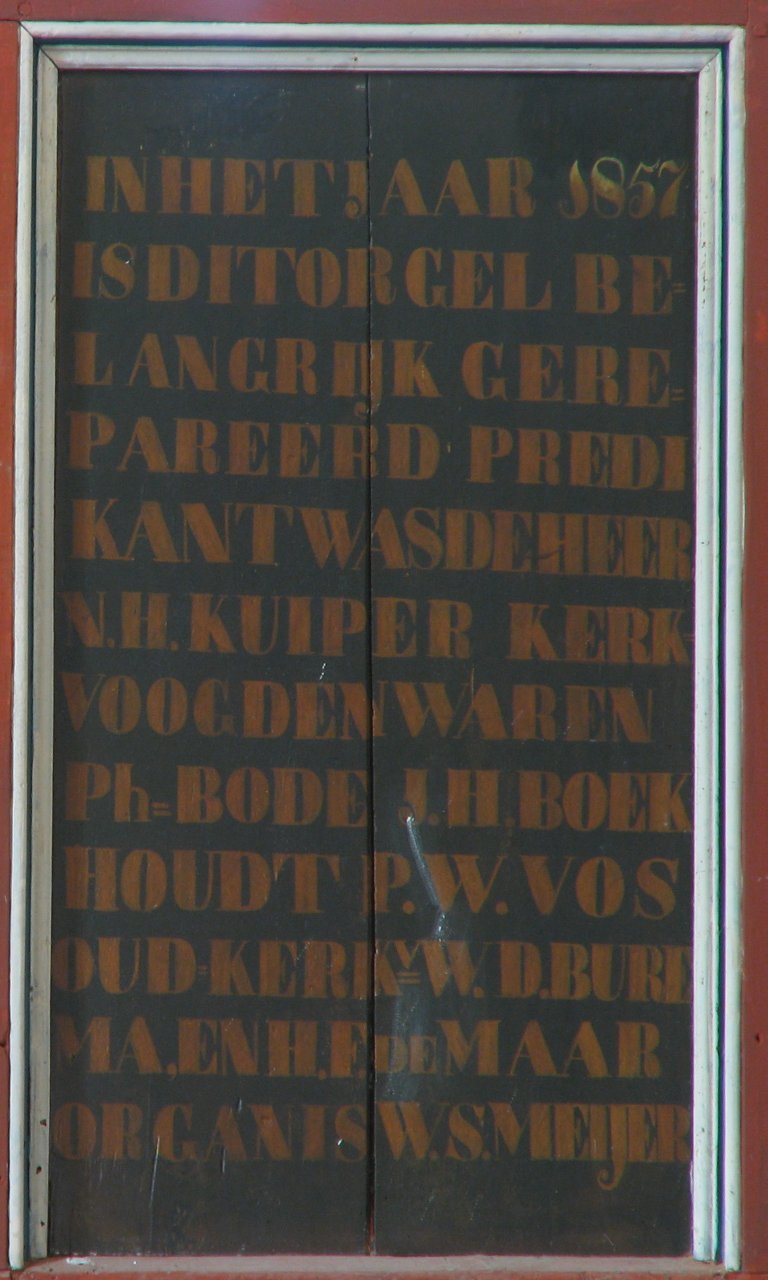 Dorpskerk Krewerd Tekst Anno 1857