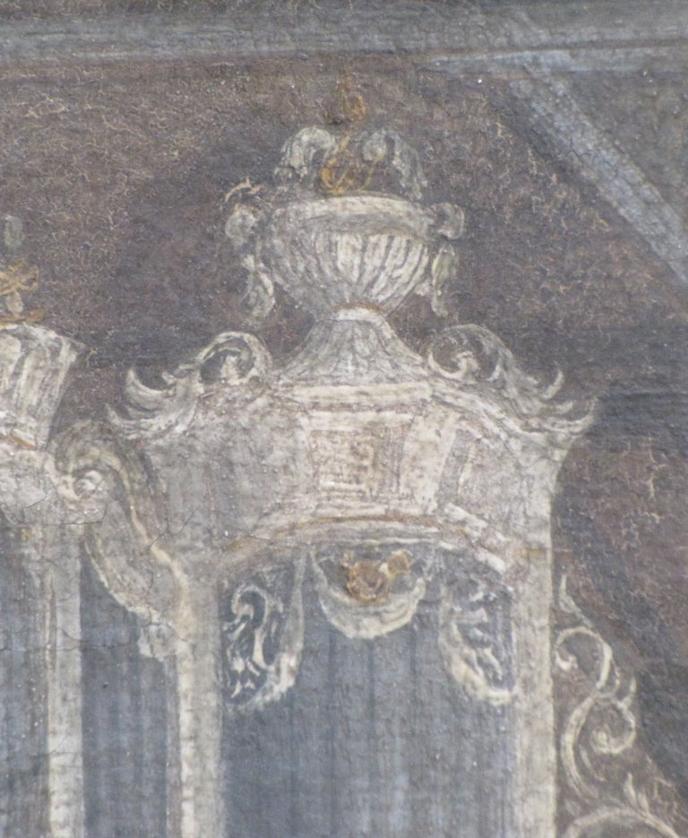 Schilderij bekroning rechter Pedaaltoren