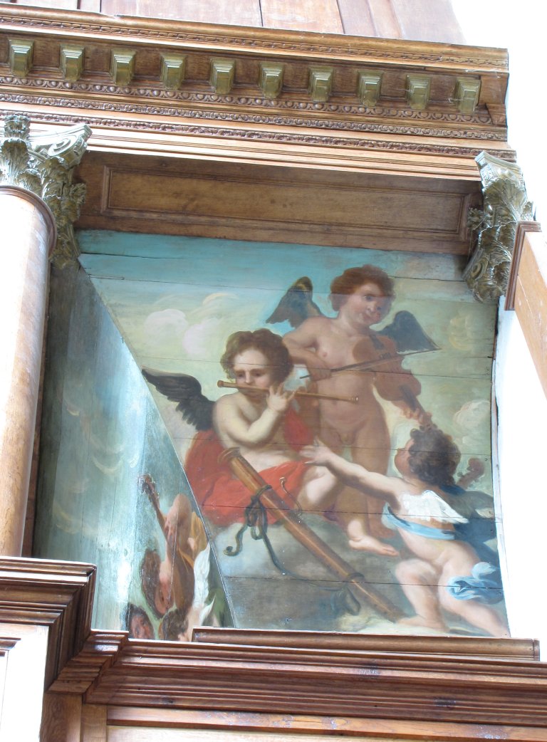 Schilderwerk hoofdwerkkast musicerende engelen rechts