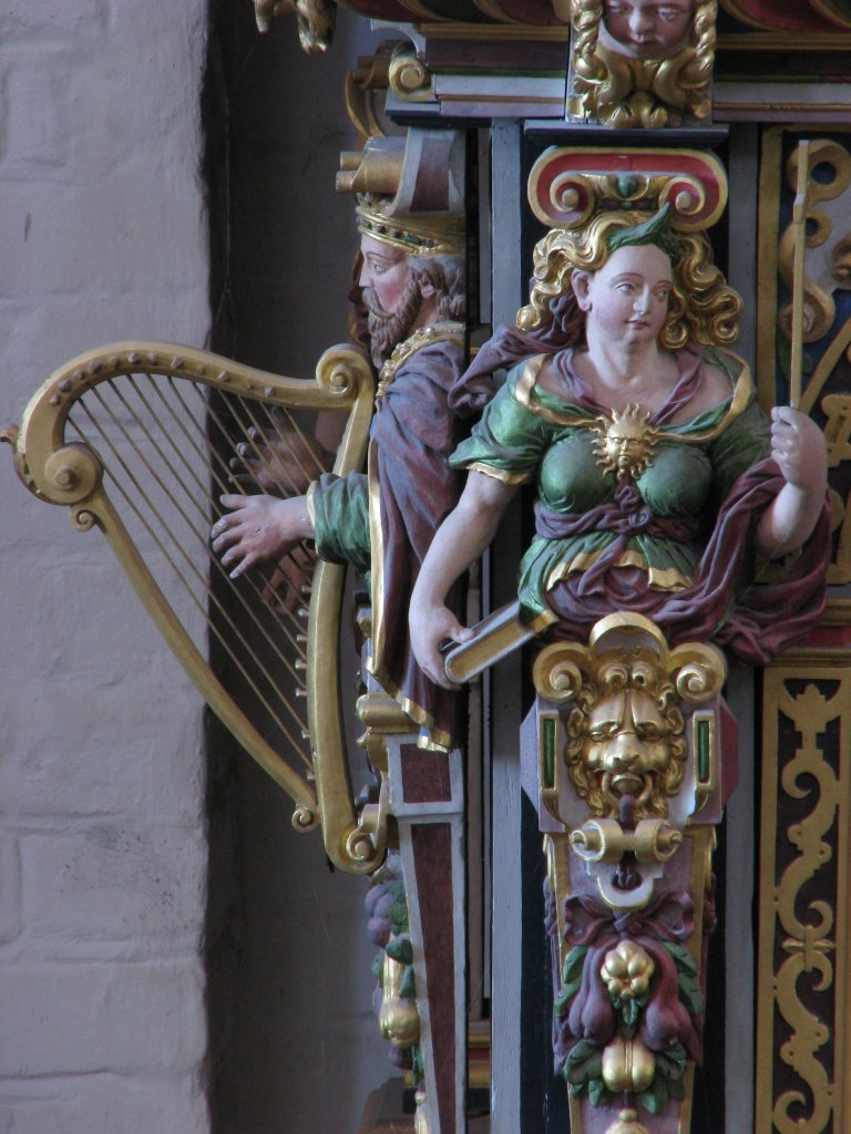 Koningsgestoelte, Koning David met harp