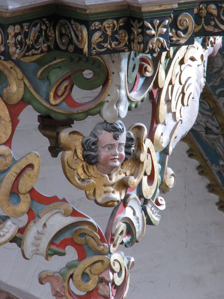 Snijwerk onder het Rugpositief