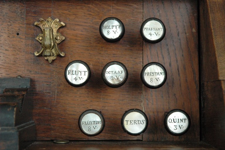 Orgel Jan Jacob Vool ca. 1800, Registers rechts